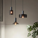 Axyaa Industrial Loft Cement Pendant Lamps Wrought Iron Lampshade E27 LED Vintage Lighting