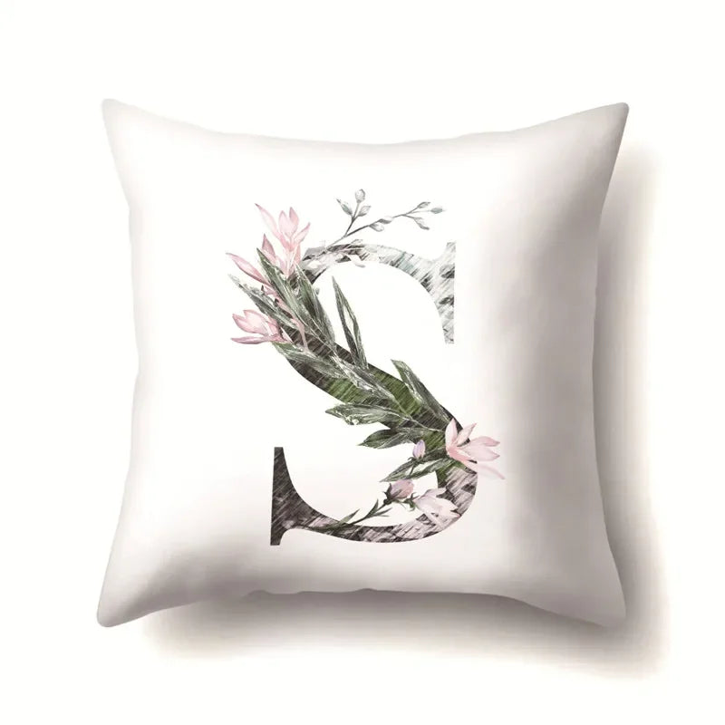 Axyaa Alphabet Cushion Cover - Kids Room Decor Throw Pillow Case