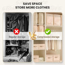 Axyaa Self Compression Duvet Storage Bag: Large Capacity Heavy Duty Moving Organizer