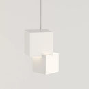 Axyaa Cream Cube Pendant Light - Modern Minimalist Style for Living Room, Bedroom, Study & Dining Area