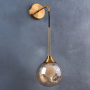 Axyaa Glass Ball Gold Wall Lamp Indoor Sconce Lighting for Living Bedroom Kitchen