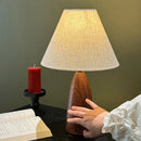 Axyaa Nordic Walnut Floor Lamp LED Table Light for Living Room and Bedroom