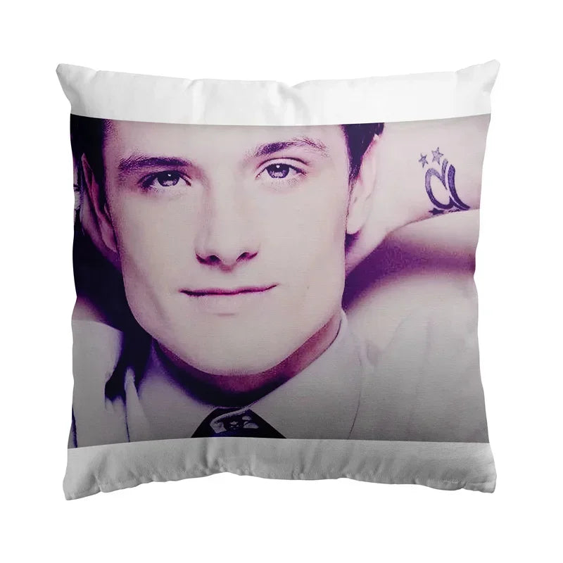 Axyaa Whistle Edit Josh Hutcherson Meme Throw Pillow Cover 18'' x 18''