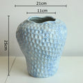 Axyaa Strawberry Blue Porcelain Vase | Table Decoration & Room Floral Vases