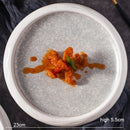 Axya Ceramic Dinner Plate Set: Round Tableware with Relief Pattern for Home and Restaurant