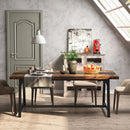 Axyaa 8-Person Wood Dining Table, 70.87" Rectangular Kitchen Table