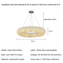 Axyaa Luxury Crystal Pendant Light with LED E14 Bulbs for Living Room