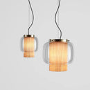 Axyaa Vintage Glass Pendant Lights - Retro Art LED Chandeliers for Home, Kitchen, Restaurant