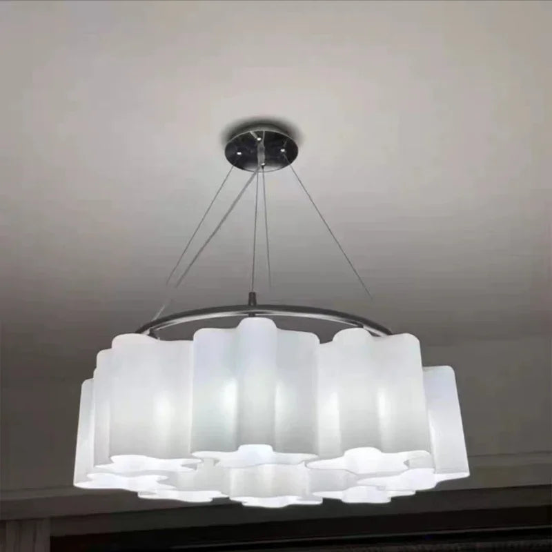 Axyaa Circular Glass LED Ceiling Light for Children's Bedroom and Hallways