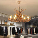 Axyaa Retro Deer Horn LED Pendant Light for Hot Pot Restaurant and Clothing Store