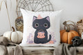 Axyaa Halloween Ghost Flower Hat Pillow Cover for Sofa Bedroom Car