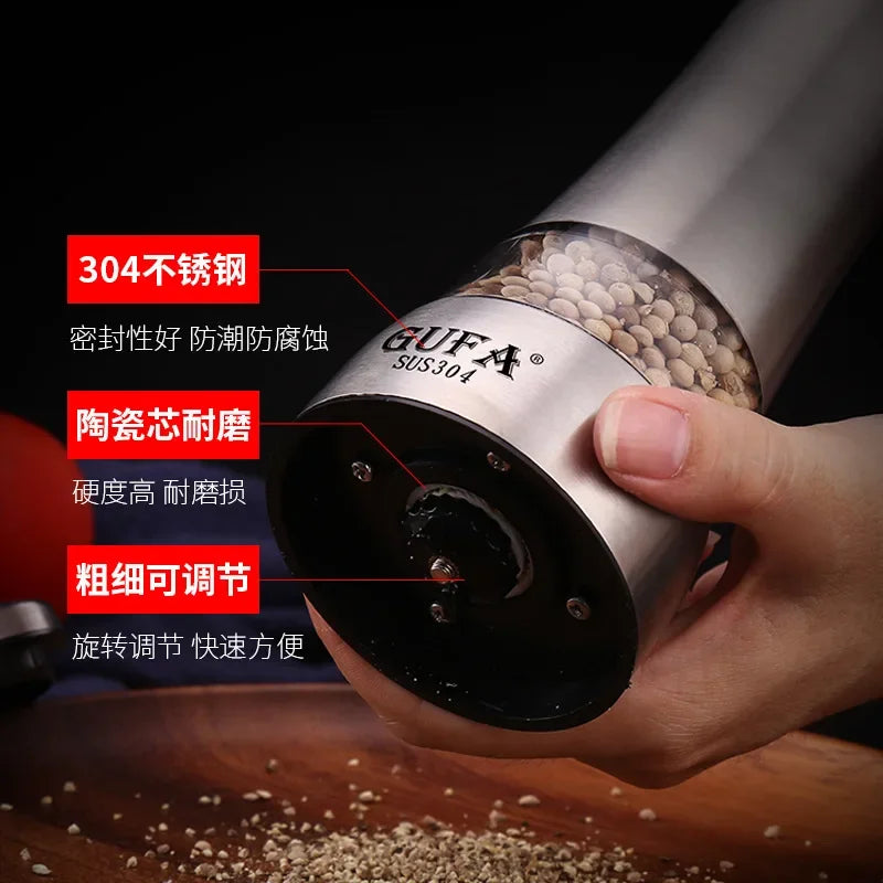 Axya Stainless Steel Pepper Grinder Ceramic Core Salt Mill