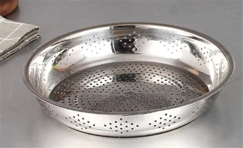 Axya Deep Colander Plate Set for Steaming and Draining - Stainless Steel