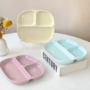 Axyaa Eco-friendly 3-Grid Compartment Plates for Food Dining Kitchen Dinnerware
