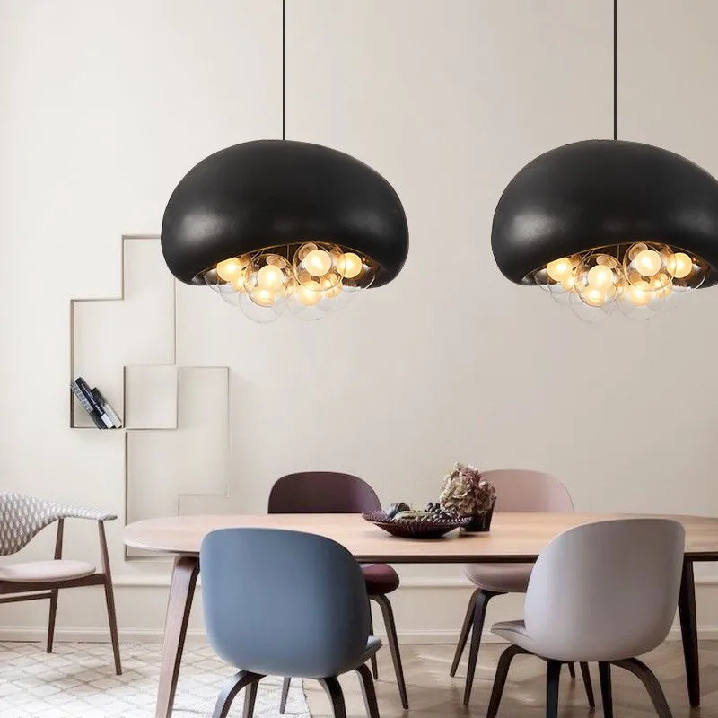 Axyaa Modern Loft G9 LED Pendant Chandelier: Minimalist Nordic Bar Hanging Lamp