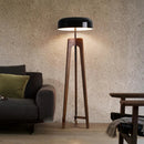 Axya Vintage Wood Floor Lamp for Modern Living Room Decor