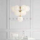 Axyaa Retro French Circle Chandelier for Luxury Living Room Lighting