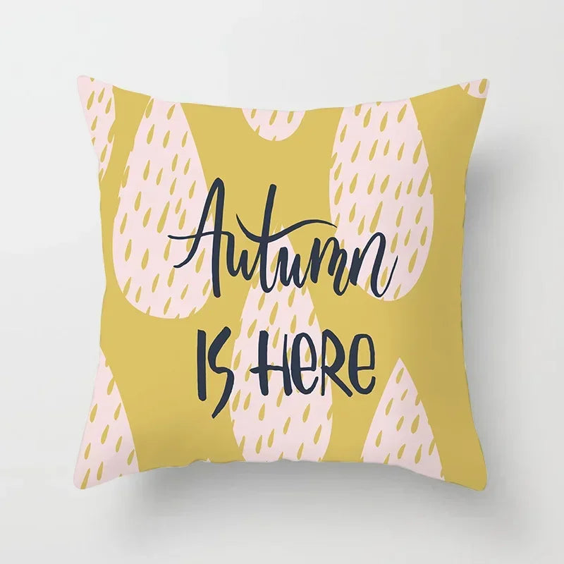 Axyaa Autumn Cartoon Pillowcase 45X45CM for Home Sofa Decor