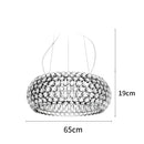 Axyaa Modern Acrylic LED Chandelier in Transparent Gold for Indoor Lighting