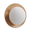 Axyaa Japanese Ball Lights Walnut Wood Retro Vintage Style Indoor Wall Lights