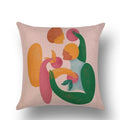 Abstract Portrait Painting Linen Sofa Pillow Case Set by Axyaa Art Decor