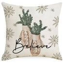 Axyaa Christmas Deer Snowflake Pillow Cover for Stylish Home Decor