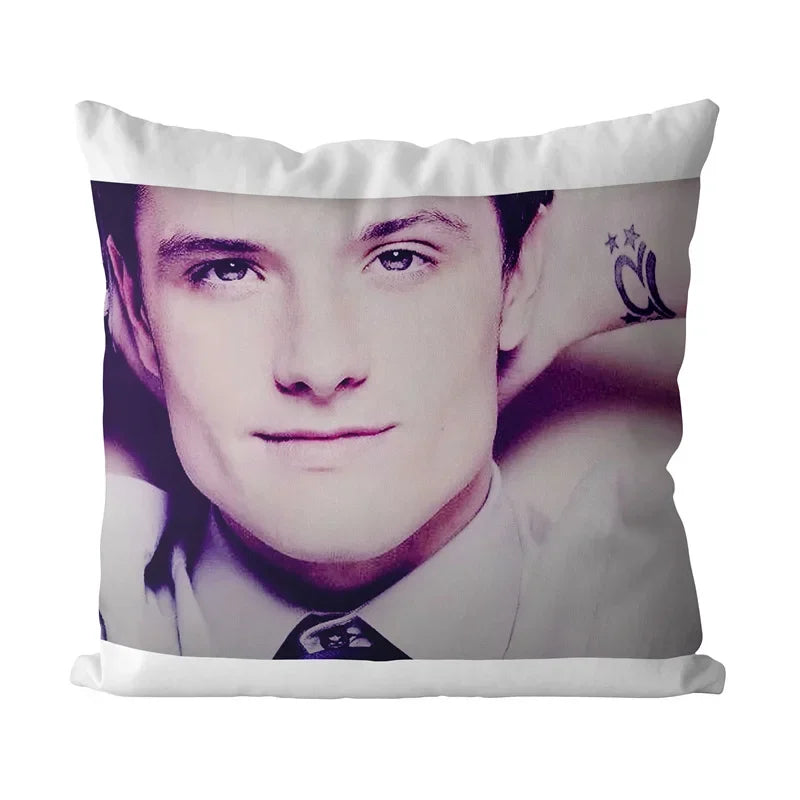 Axyaa Whistle Edit Josh Hutcherson Meme Throw Pillow Cover 18'' x 18''