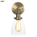 Axyaa Single Arm LED Wall Lamp Glass Iron Vintage Retro Stair Light Fixture