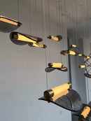Axyaa Nordic Glass Hanging Wire Lamp for Stylish Decor