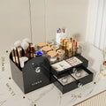 Axyaa 2 in 1 Cosmetic & Jewelry Organizer Drawer Layers Makeup Storage Box