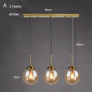 Axyaa Nordic Glass Ball Chandelier for Home Decor Lighting Fixtures