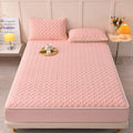 Axyaa Fluffy Plush Winter Fitted Sheet - Solid Color Velvet Warmth Bed Cover