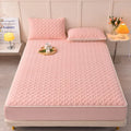 Axyaa Fluffy Plush Velvet Fitted Sheet for Winter - Quilted Mattress Cover