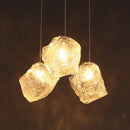 Axyaa Modern Ice Cake Glass Chandelier for Kitchen, Bedroom, and Bar Decorative Pendant Lighting