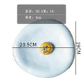 Axyaa Matte Stone Plate Tableware for French Western Food, Steak & Fruit Salad