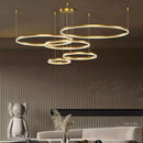 Axyaa Nordic Modern LED Ring Chandelier for Living Room, Study, Bedroom, and Dining Room