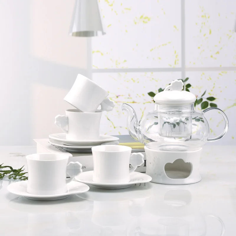 Axya Chic Coffee Pot Tea Cup Set Modern Porcelain High-grade Cups Dish Set