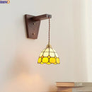 Axyaa Glass Walnut LED Wall Lamps Modern Bathroom Mirror Light Fixtures