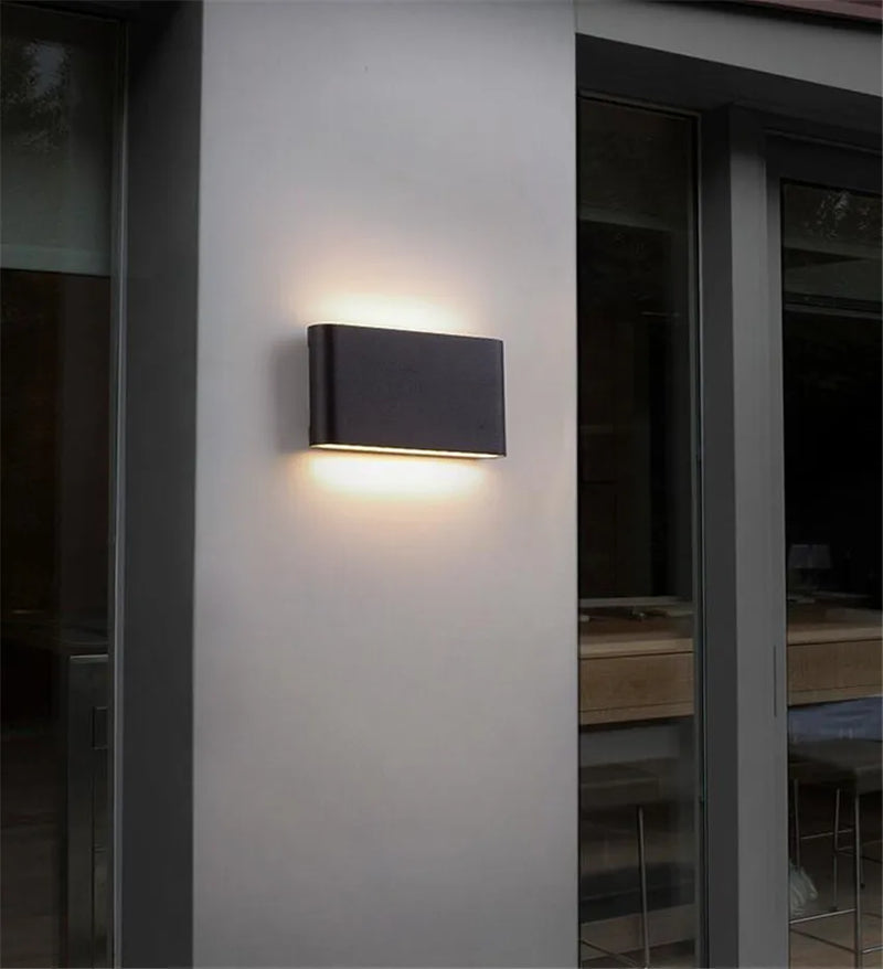 Axyaa Dual-Head LED Wall Light Modern Indoor/Outdoor Waterproof Wall Lamp