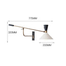 Axyaa Adjustable Nordic Wall Light Sconce with E27 Bulb