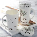 Axyaa Bone  Thermal Mug Porcelain Espresso Cups Big Tea Cups Fashion Tazas Mug
