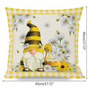 Axyaa Spring Gnome Sunflower Pillowcase for Home Bedroom Sofa