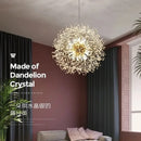 Axyaa Modern Crystal LED Dandelion Chandelier for Living, Dining Room & Foyer Decor