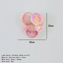Axyaa Colored Glass Chandelier: Modern Luxury LED Pendant Lamp for Home Lighting