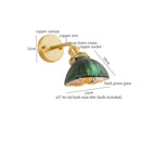 Axyaa Glass LED Wall Sconce Lamp Pull Chain Switch Night Light