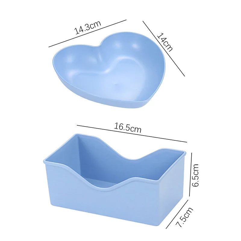 Axyaa Heart-Shaped Snack Plate Set of 6