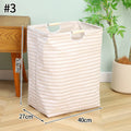 Axyaa Waterproof Laundry Basket Cotton Linen Organizer Foldable Hamper