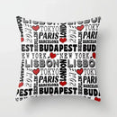 Axyaa Geometric Throw Pillow Cover Set in Red, Blue, and Gray