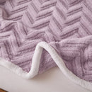 Axyaa Striped Taffeta Velvet Blanket: Soft, Warm Double-sided Plush Throw for Home & Office