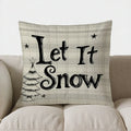 Axyaa Let It Snow Christmas Starry Tree Throw Pillow Cover